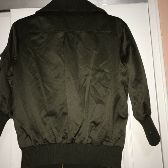 NEW BABY PHAT CROP cargo Army Bomber Jacket 1X 14 16  PLUS SIZE Y2K 00's - Picture 11 of 14